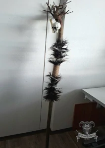 Krampus hůl s kůrou