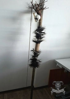 Krampus hůl s kůrou